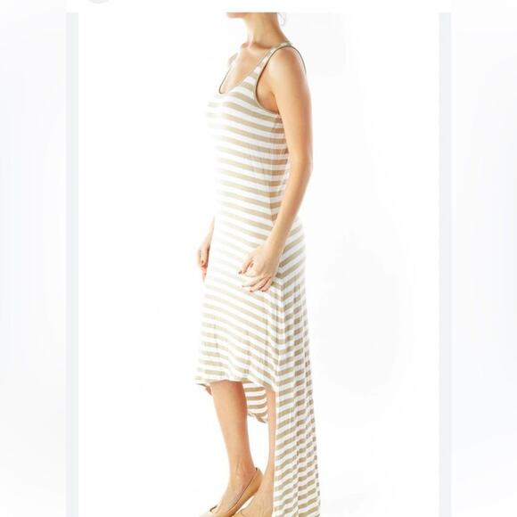 Michael Kors Dresses & Skirts - Michael Kors Beige and white stripped dress size small or swim wear coverup